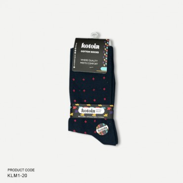 Kotoia long rhombus classic cotton socks