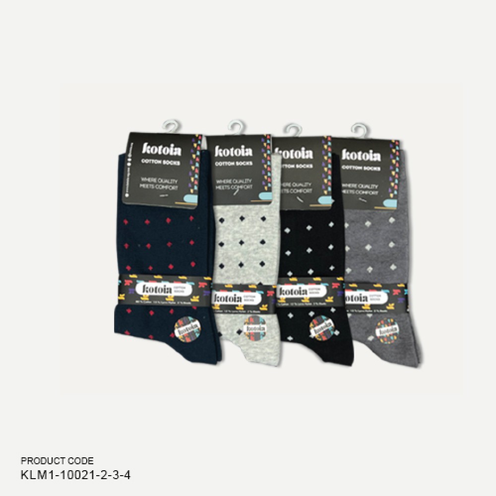 Kotoia long rhombus classic cotton socks