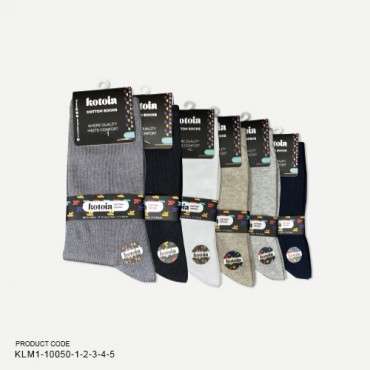 Kotoia long Plain classic cotton socks