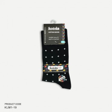 Kotoia long rhombus classic cotton socks