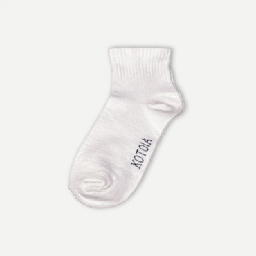 Kotoia 3 Half Pink striped and Basic Black and White Cotton Socks for women