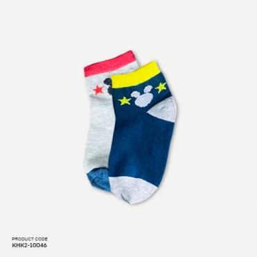 kotoia half Mickey mouse for kids cotton socks - pack of 2