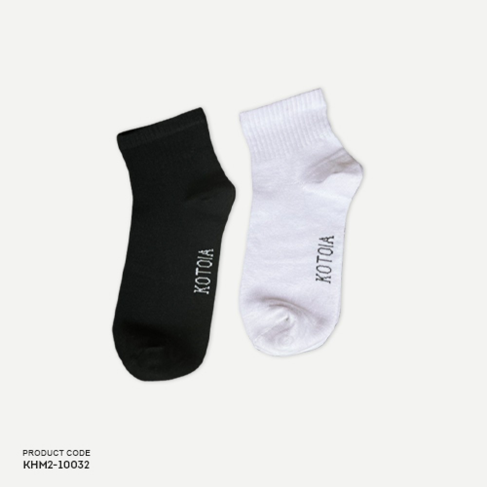 Kotoia half plain for men cotton socks - pack of 2