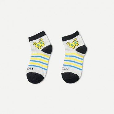 kotoia half cats for kids cotton socks - pack of 3