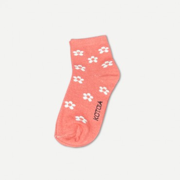 Kotoia half flowers for kids cotton socks - pack of 4