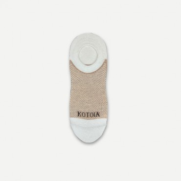 Kotoia 3 mini socket mesh cotton socks ( black , light gray and beige)