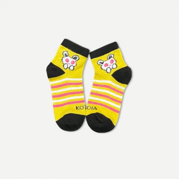 kotoia half cats for kids cotton socks - pack of 3